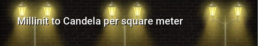 millinit to candela per square meter