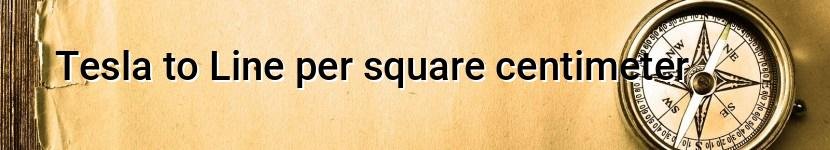 tesla to line per square centimeter