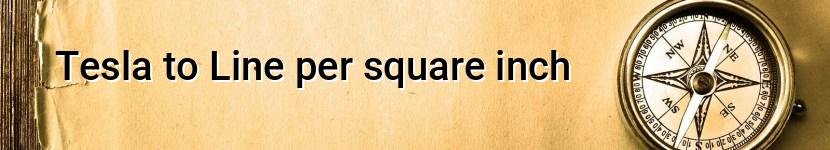 tesla to line per square inch