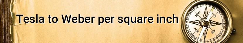 tesla to weber per square inch