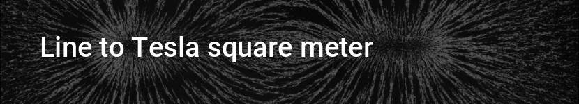 line to tesla square meter