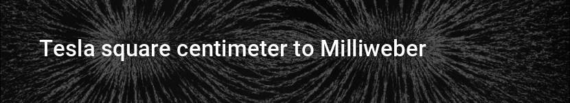 tesla square centimeter to milliweber