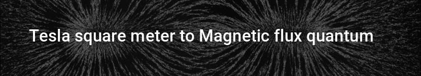 tesla square meter to magnetic flux quantum