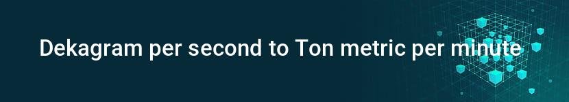 dekagram per second to ton metric per minute
