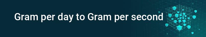 gram per day to gram per second