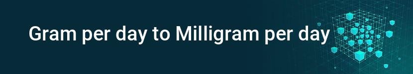 gram per day to milligram per day