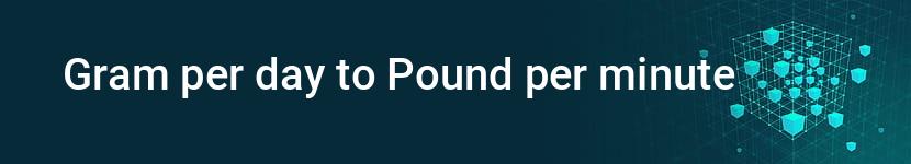 gram per day to pound per minute