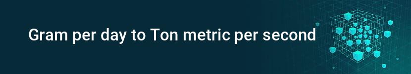 gram per day to ton metric per second