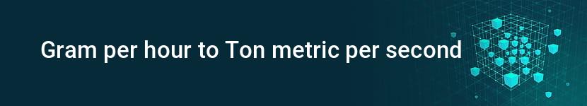 gram per hour to ton metric per second