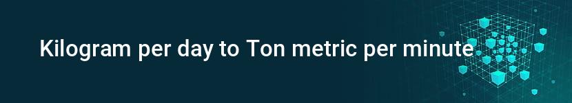 kilogram per day to ton metric per minute