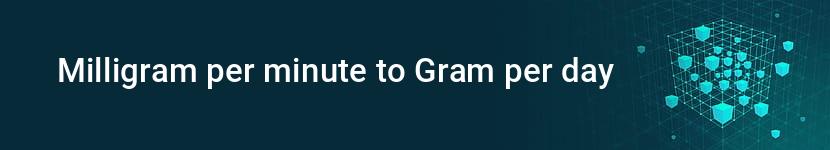 milligram per minute to gram per day