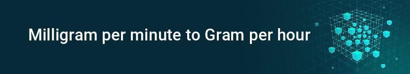 milligram per minute to gram per hour