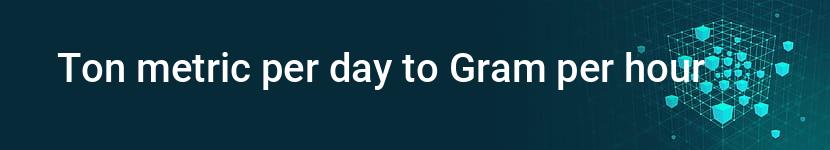 ton metric per day to gram per hour