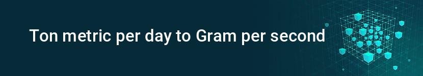 ton metric per day to gram per second