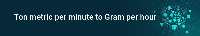 ton metric per minute to gram per hour