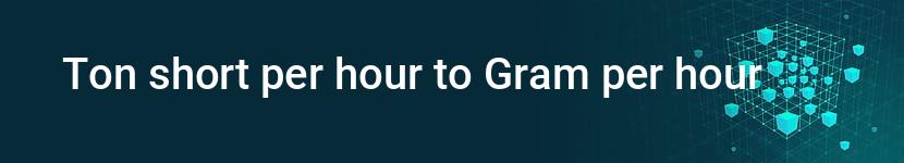 ton short per hour to gram per hour