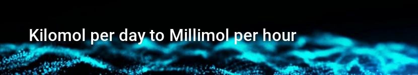kilomol per day to millimol per hour