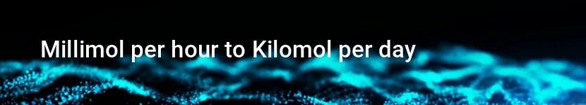 millimol per hour to kilomol per day