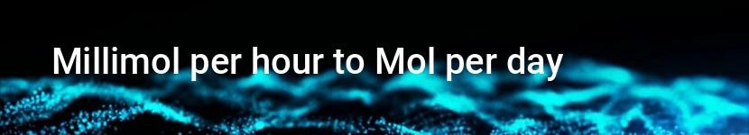 millimol per hour to mol per day