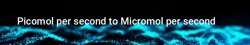 picomol per second to micromol per second