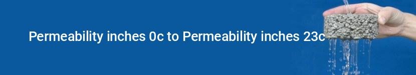 permeability inches 0c to permeability inches 23c