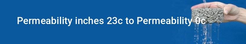 permeability inches 23c to permeability 0c