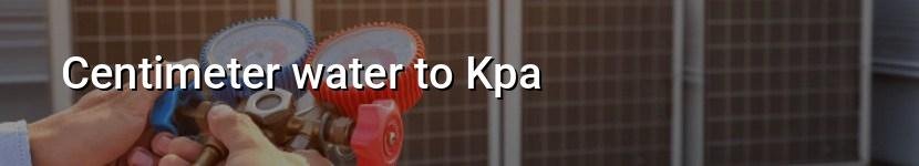 centimeter water to kpa