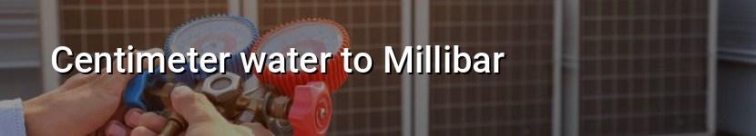 centimeter water to millibar