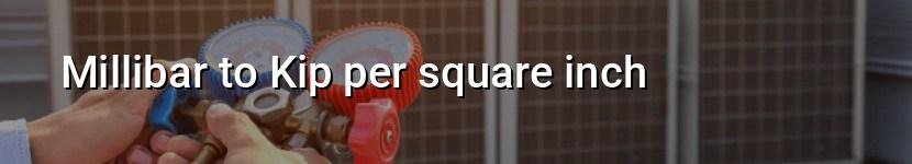 millibar to kip per square inch