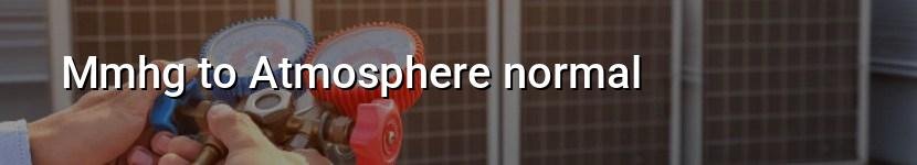 mmhg to atmosphere normal