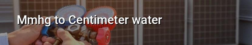 mmhg to centimeter water