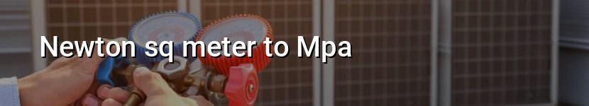 newton sq meter to mpa