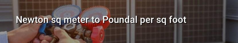 newton sq meter to poundal per sq foot