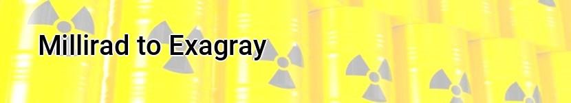 millirad to exagray