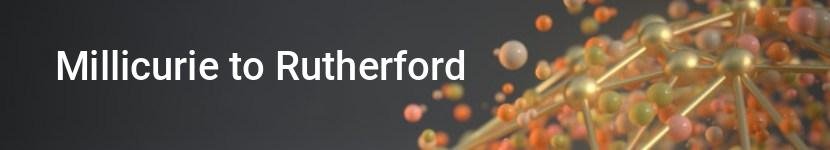 millicurie to rutherford