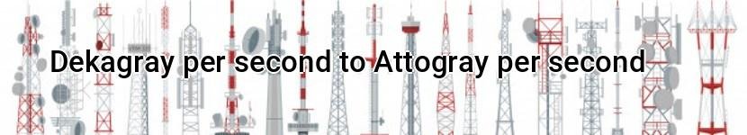 dekagray per second to attogray per second