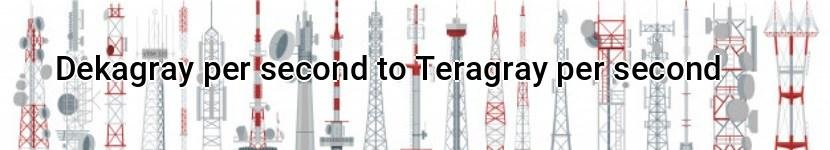 dekagray per second to teragray per second