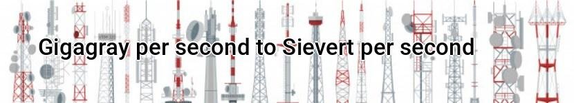 gigagray per second to sievert per second