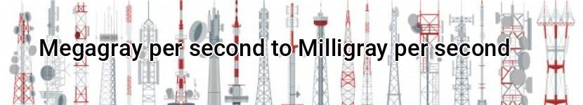 megagray per second to milligray per second