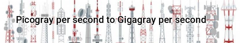 picogray per second to gigagray per second