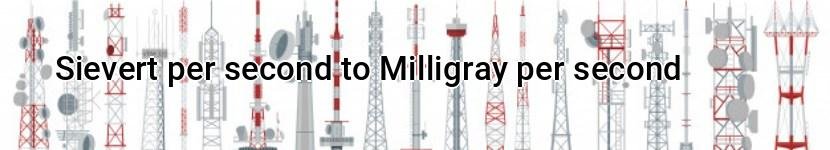 sievert per second to milligray per second