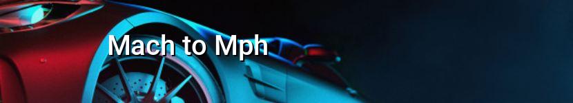 mach to mph
