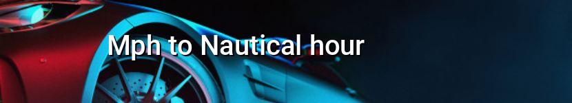 mph to nautical hour