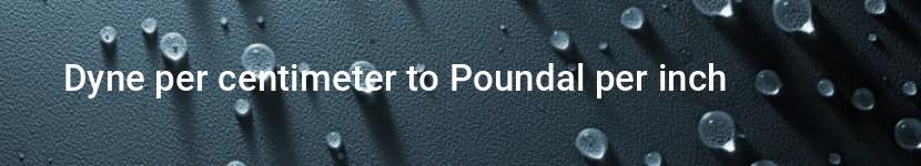 dyne per centimeter to poundal per inch