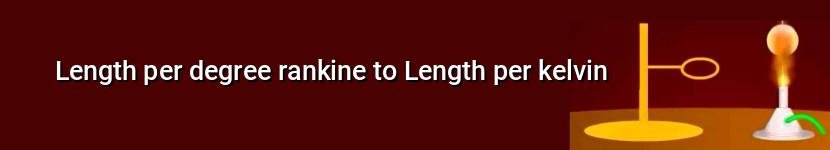length per degree rankine to length per kelvin
