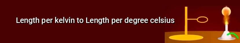 length per kelvin to length per degree celsius