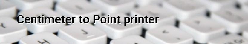 centimeter to point printer