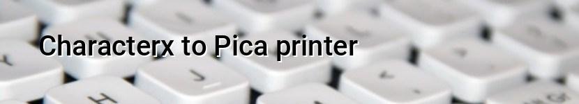 characterx to pica printer