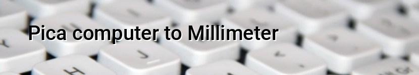 pica computer to millimeter
