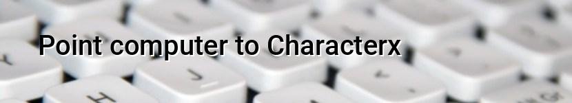 point computer to characterx